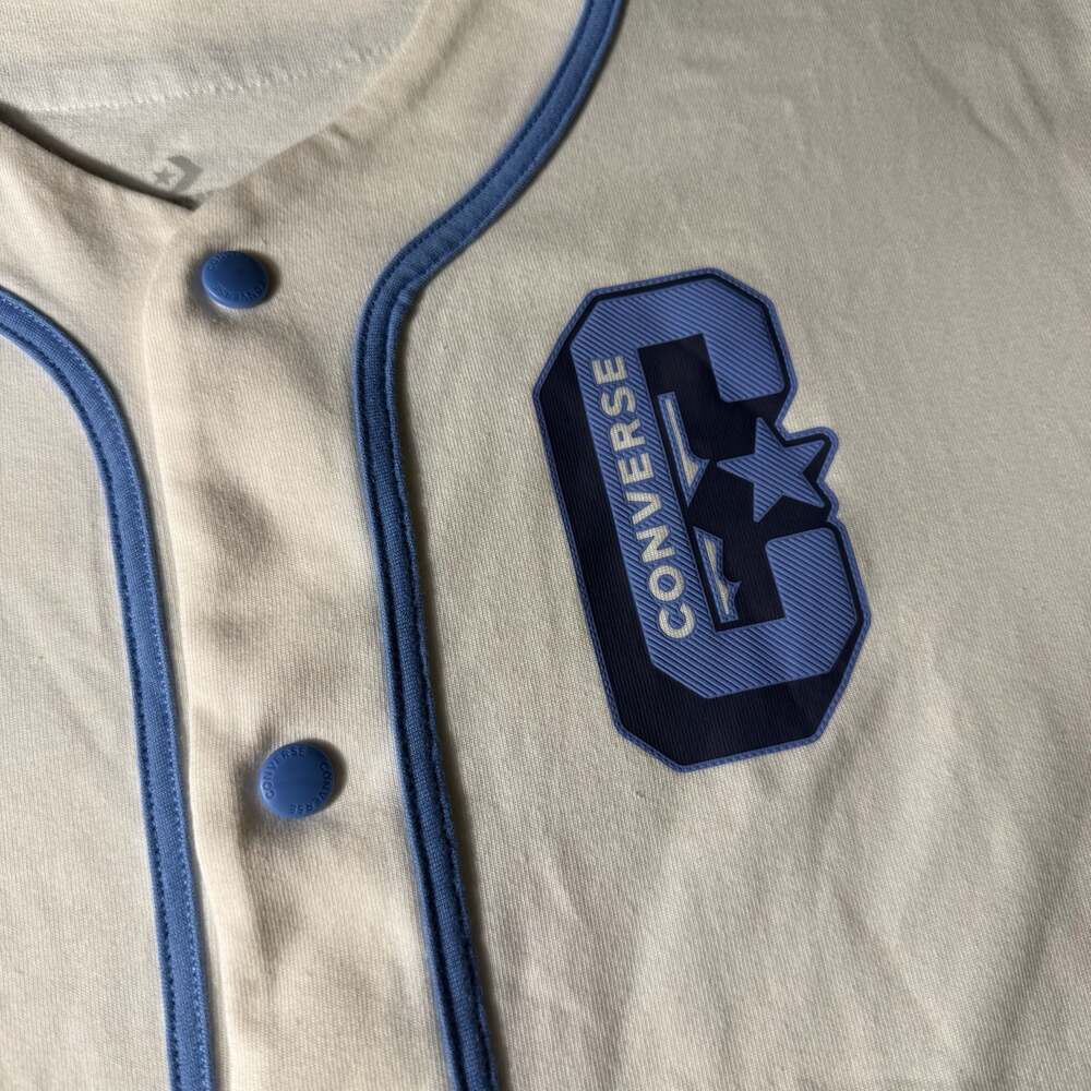 Converse boys XL Retro Remix Baseball Jersey Button-Up T-ShirtBlue New with Tags